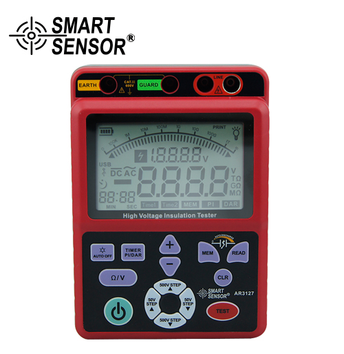 ?，?AR3127 便攜式5000V高壓絕緣電阻表 電子搖表 數(shù)字兆歐表